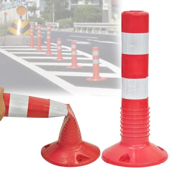 【商品概要】◆柔らかい材質なので、車両に接触しても車にダメージを与えません！反射材が光るので夜間の視認性も確保◆◆ご自宅の駐車場、車庫は勿論、コンビニエンスストア、スーパーマーケット、パチンコ店などなど◆◆コストパフォーマンスが高いので、大...