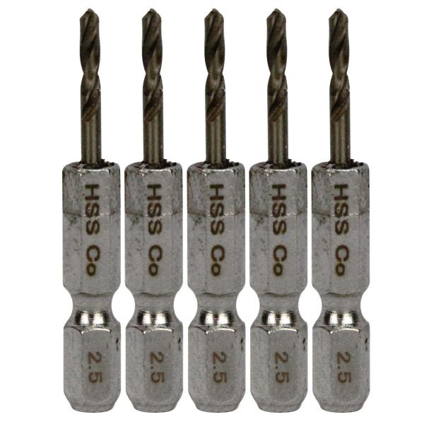 【商品概要】用途:ステンレス、鉄の穴あけ特徴1:コバルトハイス鋼(Co-HSS)を使用し、高温時の耐摩耗性が高く、ステンレス鋼の切削に最適特徴2:六角軸のためインパクトドライバーなどのチャックに直接セットできるサイズ:2.5mm、軸:六角軸...