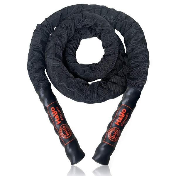 【商品概要】【改良版ジムロープなわとび】 H&amp;Yo Fitness 筋トレなわとびは、お客様の声より、 ロープを摩擦から保護するためにナイロンスリーブで全面保護しました。これにより耐久性が UPし、長年の使用が可能になりました。サイ...