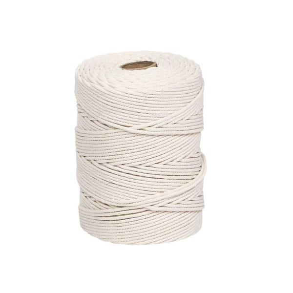 【商品概要】【仕様】太さ4mm　300m「材質」丈夫で柔らかいです。天然コットンを採用.手で編むことができますのでその他の道具は不要です。インテリア小物、アクセサリー、バッグ、など基本の編み方を覚えることで様々なアイテムをハンドメイドできま...