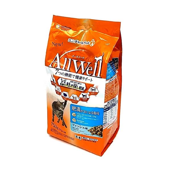 【商品概要】常温ブラント名: ユニ・チャームメーカー名: ユニ・チャーム商品の重量: 750 g内容量: 750 g【商品説明】AllWell 肥満用 フィッシュFD 750g。【商品詳細】ブランド：ユニ・チャーム商品種別：ペット用品商品名...
