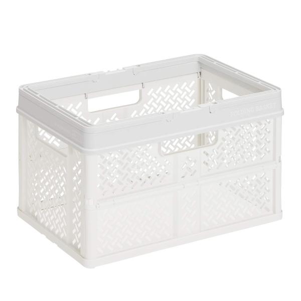 【商品概要】ハンドル付きで持ち運びやすいバスケット！取っ手と中央部の持ち手もあるので、どこからでも持ち運びラクラク！Lサイズの上に２個並べて重ねられるサイズです。車、キッチン、キッズ収納、ランドリー、様々な場所で活躍します。【商品説明】【商...