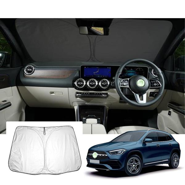 【商品概要】【対応車種】メルセデス・ベンツ・GLAクラス H247 2代目 2020年+【材質・構造】高密度アルミメッキ反射層・ポリウレタン耐熱断熱層・UVチタン銀コーティング断熱層・ナノ断熱遮光素材。4層構造を採用し、4つの異なる材質が共...