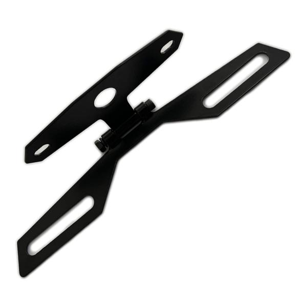 【商品概要】ナンバー プレート ステーは、お持ちのバイクのナンバープレートの角度の調整が可能になります。車種によっては裏ペタも可能。選べる2タイプございます。サイズは画像にてご確認くださいませ。バイク用 ナンバーステー 汎用 フェンダーレス...