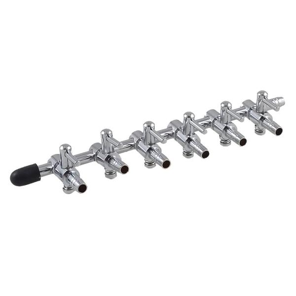 【商品概要】【パッケージ内容】WanFengXue水槽ポンプアクセサリー、6ウェイ空気ポンプエアスプリッタ*1。色：シルバー。【サイズ】分岐アウトレットバルブインターフェイスサイズ：内径4MM。【素材】エアー分岐管ステンレス鋼から成り、審美...