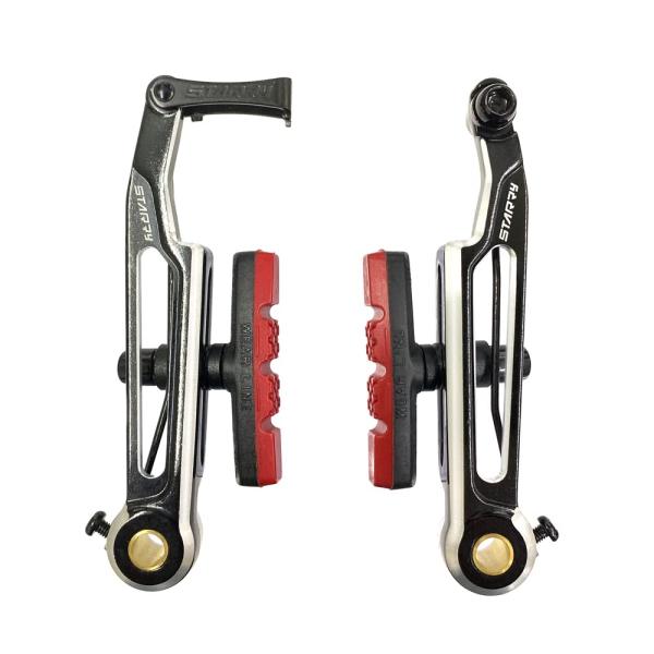 【商品概要】鍛造アルミCNC切削アームレングス105ｍｍアジャスター52mm重量：168g1ホイールセット【商品説明】鍛造アルミのCNC切削Vブレーキ<br> アームレングス105ｍｍ　シューアジャスター52mm<br&g...