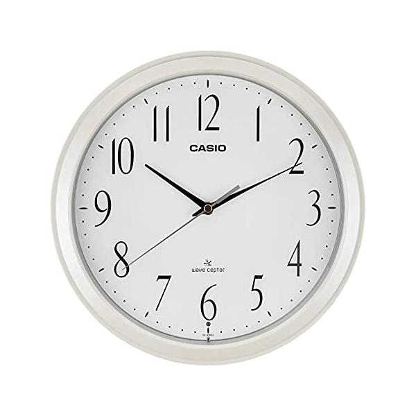 CASIO(カシオ) 掛け時計 壁掛け時計 電波時計 ホワイト 白 アナログ 夜間秒針停止 IQ-1060J-7JF