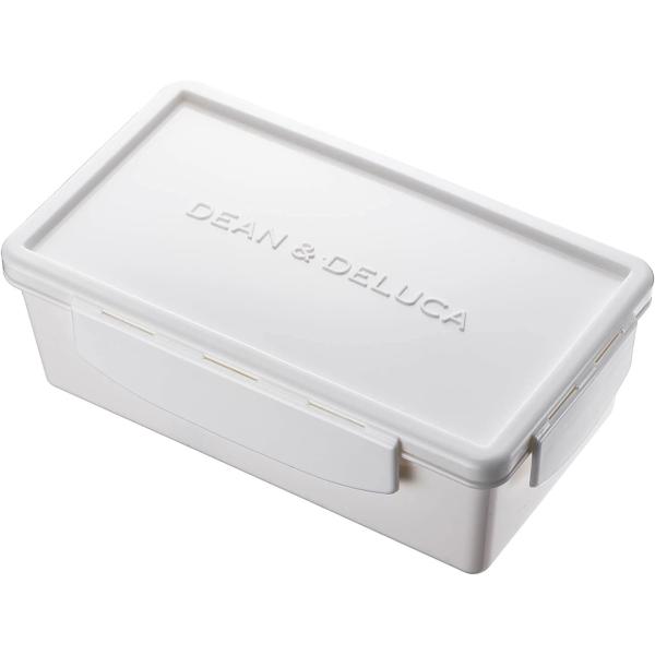 DEAN & DELUCA(ディーンアンドデルーカ) ランチボックス Mサイズ ホワイト 800ml レンジ可 食洗器可 お弁当 ランチボックス コンパクト シンプル
