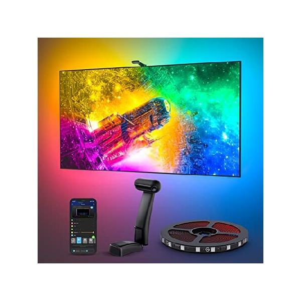 Govee Envisual TV Backlight T2 with Dual Cameras, 11.8ft RGBIC Wi-Fi TV LED Backlights for 55-65 inch TVs, Double TV Light Beads, Adapts to Ultra-Thin