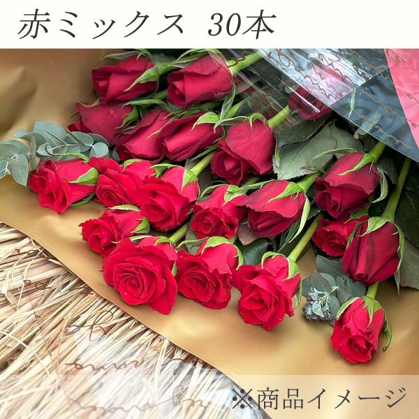赤いバラの花束 30本 (大内バラ園・山口) (産地直送) プレゼント