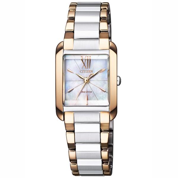 Citizen L シチズン エル スクエアコレクション 白蝶貝文字盤 シルバー ゴールドコンビ エコドライブ ソーラー腕時計 レディース 国内正規品 Ew5559 d Ew5559 d 時計とアクセサリー ロシエ 通販 Yahoo ショッピング