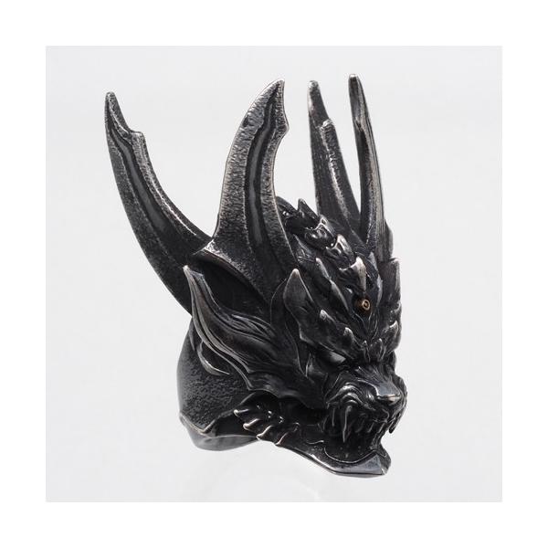 牙狼も呀も好き品 BANDAI 牙狼 GARO 暗黒騎士KIBA リング シルバー925 黒染め JAP