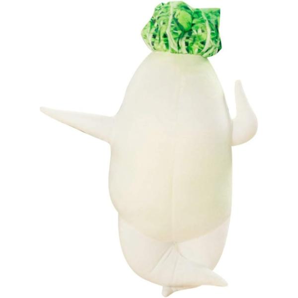 大根 抱き枕 野菜 ぬいぐるみ セクシー姿 大根 添い寝枕 クッション 白 120cm-45cm インテリア リラックスマクラ 昼寝枕 緑