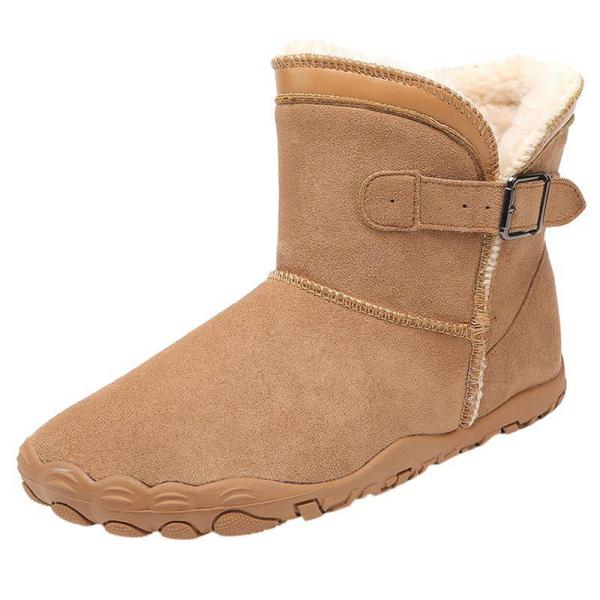 メンズ ムートンブーツ ショート丈 ヌバック スリッポン ベアフット