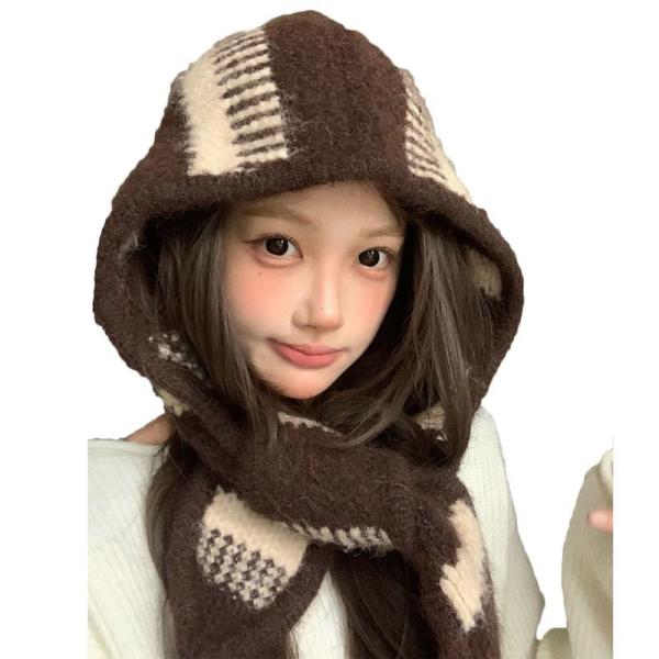 フード付きマフラー バラクラバ 一体型 2in1 アニマル帽子 防風防寒