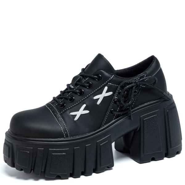 パンプス 地雷系 量産型 レディース 厚底シューズ 9cm太めヒール 学生