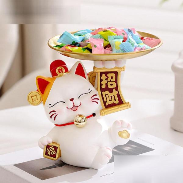 カヤ　☪︎⋆☽様お取り置きですＮｏ．521 レジン 猫 ペンダント キーホルダー ネコ 鍵置き 招き猫 玄関 アクセサリースタンド キーホルダー 置き物
