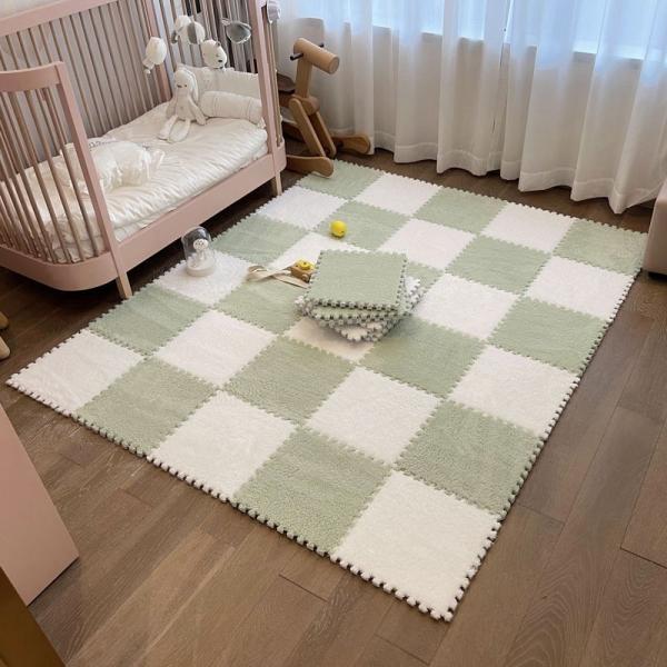 起毛ジョイントマット パズルマット 20枚セット 30*30cm ノン・ホルムアルデヒド 優しい肌触り 収納しやすい 住宅用 賃貸 保護