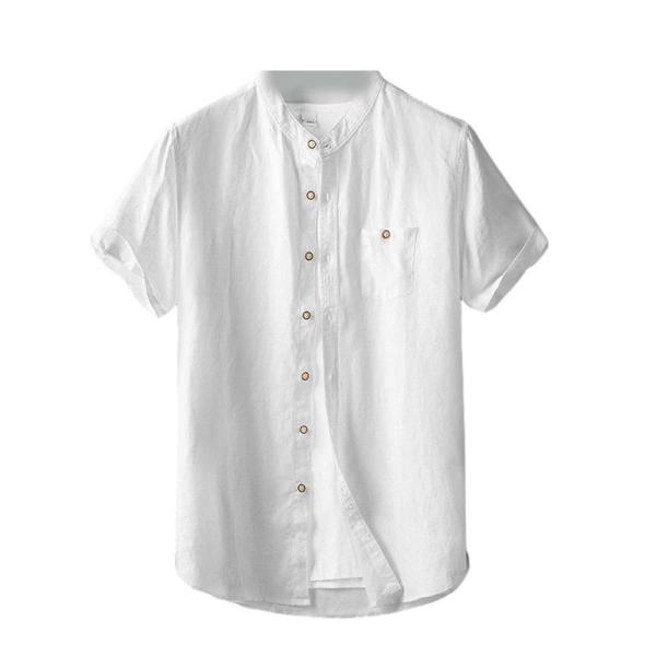 メンズ カジュアルシャツ 半袖シャツ サマーシャツ 薄い 軽い 折り襟 シンプル 夏用 日焼け止め シャツアウター 速乾通気 吸汗 部屋着