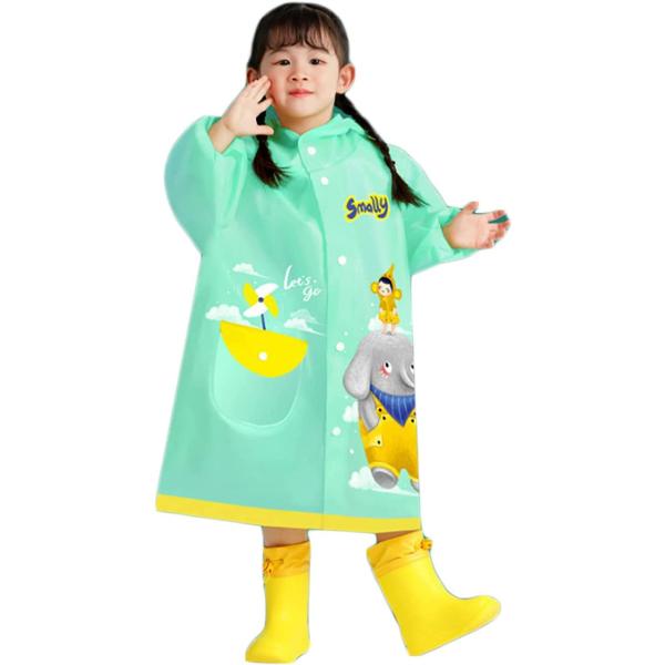 レインコート 子供 キャラクター 雨具 ポケット付き 男女兼用 収納袋付き 女の子 男の子 EVA無臭 透明レインコート 梅雨対策 通学