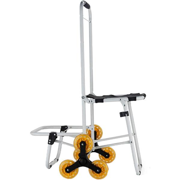 6輪 ショッピングカート 椅子付きフレーム ショッピング大型カート