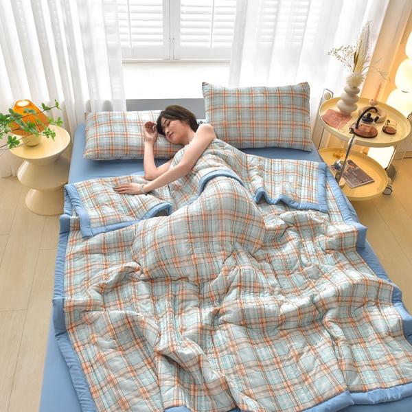 夏掛け布団 肌掛け布団 接触冷感 キルトケット 洗える 速乾 通気性 柔らかい 軽量 おしゃれ 北欧風 花柄 掛け 寝具 ベッドカバー