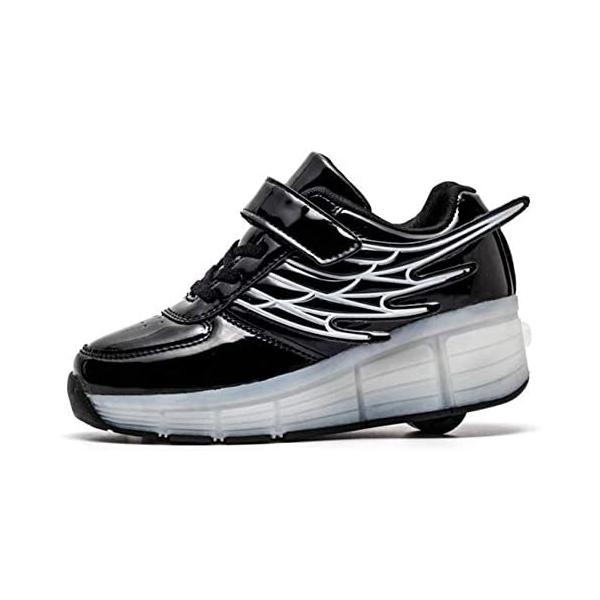 [Release date: June 22, 2024]表地: エナメルヒールのタイプ: フラット留め具の種類: 面ファスナー自動格納式ホイールの実用化が自由に伸縮自在ことができます。