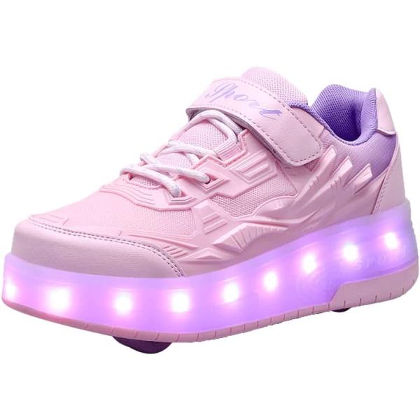 [Release date: June 22, 2024]イベント、ナイトクラブ、コンサートツアーに目立って可愛過ぎぃー！収納簡単： 後輪は後ろのボダンを押したまま収納でき、普段履きのスニーカーになれ、実用性は抜群ですUSB充電式: 導かれ...