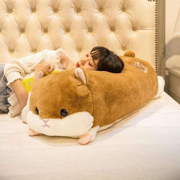 抱きまくら ぬいぐるみ 特大 かわいい ハムスター ブラウン 縫い包み 動物 店飾り お祝い お誕生日プレゼント 動物ぬいぐる 置物