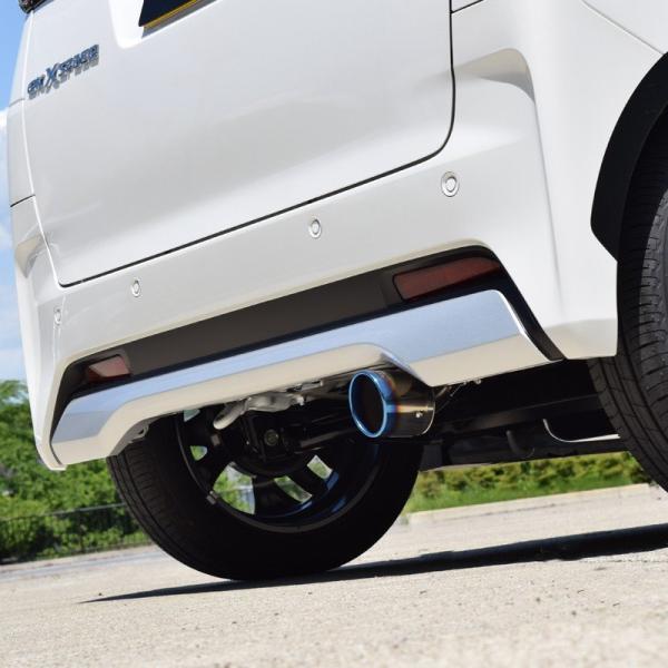 ルークス ハイウェイスター マフラーカッター カスタム 日産 ルークス ハイウェイスター Gターボ B45a 2wd ターボ専用 ロッソモデロ Marvelous T1 チタンシングル ブルー 代購幫