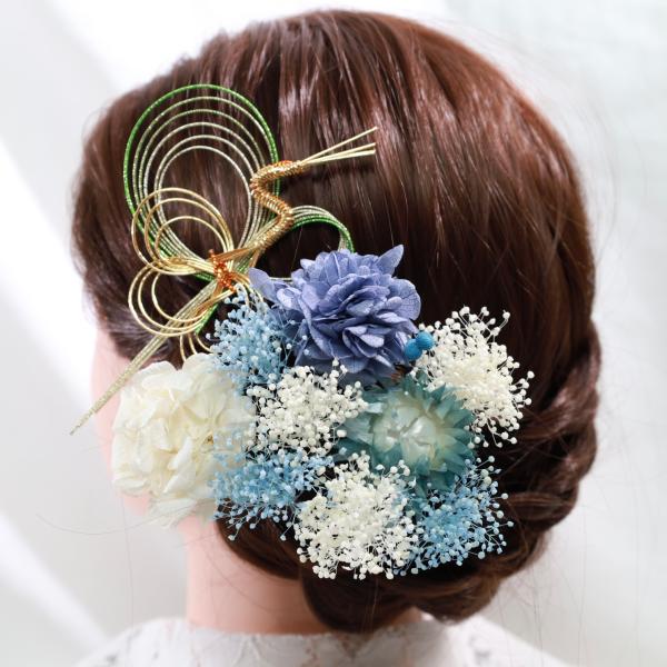髪飾り ニゼル 成人式 結婚式 水引 卒業式 ヘッドパーツ ドライ