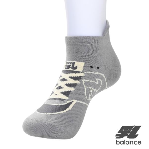靴下 乳balance スニーカーソックス グレー3足セット 男性用 女性用 男女兼用 靴下 くつ下 パロディ プレゼント
