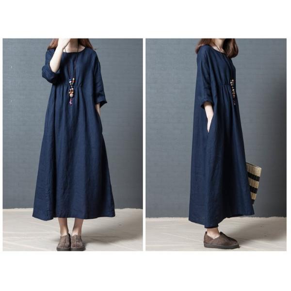 ワンピース コットンリネン ロングワンピース 綿麻混 長袖 半袖 ロング丈 ワンピース 体型カバー 大きいサイズ 春 夏 ワンピース 着痩せ 30代40代50代 Buyee Buyee Japanese Proxy Service Buy From Japan Bot Online