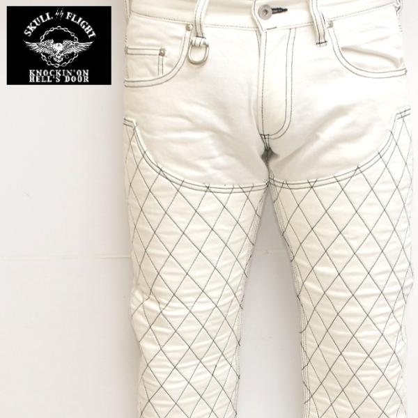 美品 2.4万 スカルフライト ストレートカットダブルニー ストレッチデニム 美品 2.4万 スカルフライト ストレートカットダブルニー