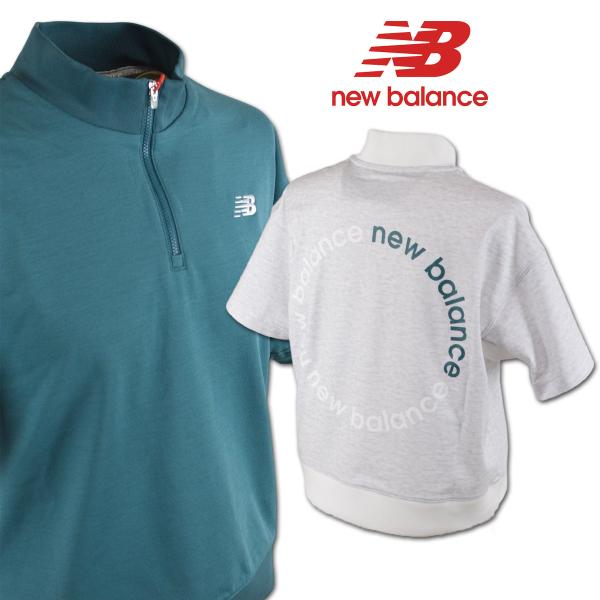 ニューバランス 半袖プルオーバー ゴルフウェア レディース 春夏用 白 グリーン S M L 012-5164501