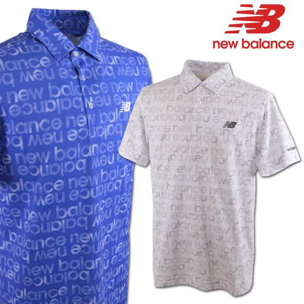 ニューバランス 半袖ポロシャツ ゴルフ ゴルフウェア メンズ 春夏用 白 青 M L LL 012-6168007