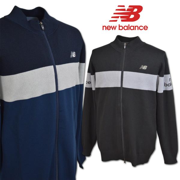ニューバランス ニットブルゾン メンズ ゴルフウェア メンズ 秋冬用 黒 紺 M L LL 012-6272001