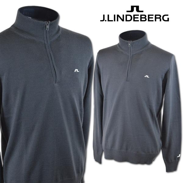 サイズ：M J.LINDEBERG ジェイリンドバーグ 071-13911 ウール混 ハイネック ニットセーター  ブラック系 [240101418529] ゴルフウェア メンズ ストスト サイズ：M J.LINDEBERG ジェイリンドバーグ 071-13911 ウール混