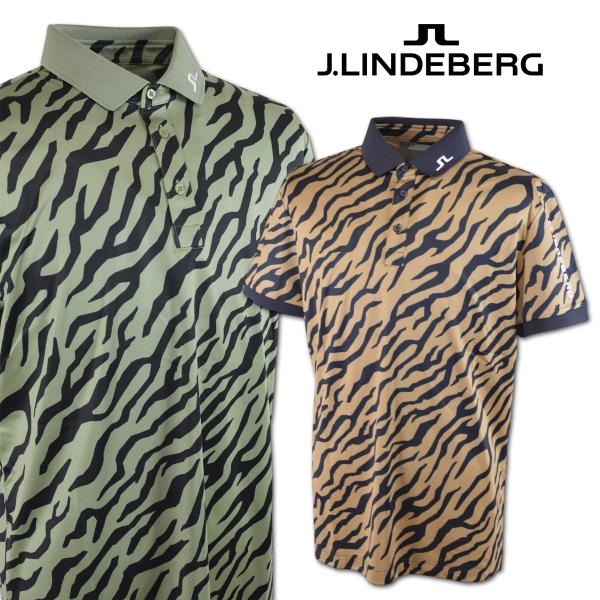 サイズ：L J.LINDEBERG ジェイリンドバーグ  半袖ポロシャツ  カーキ系 [240101432902] ゴルフウェア メンズ ストスト サイズ：S J.LINDEBERG ジェイリンドバーグ 半袖ポロシャツ