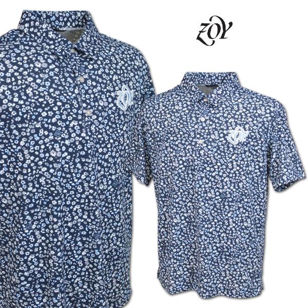 ZOY  半袖ポロシャツ 紺 ゴルフ ゴルフウェア ゾーイ メンズ 春夏用 M L LL 0714625006-85