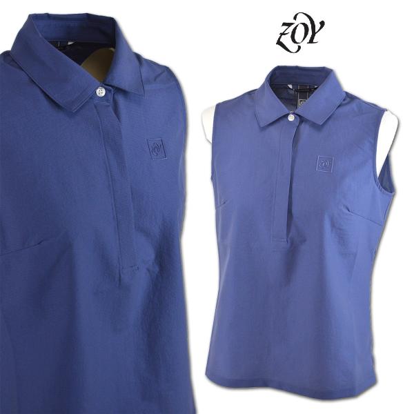 ZOY ノースリーブシャツ レディース アウトレット 春夏用 紺 M L