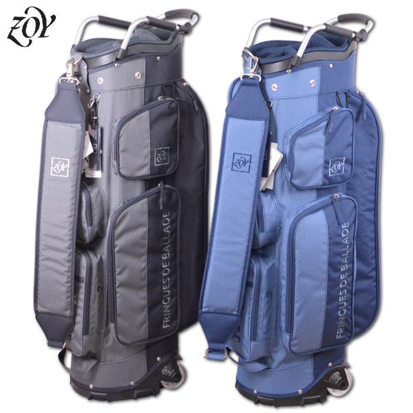 ZOY ゾーイ  キャディバッグ 二輪キャディバッグ キャスター ゾーイ ゴルフ ゴルフバッグ メンズ レディース グレー 紺 071718885