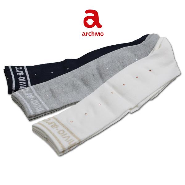 archivio（アルチビオ） ハイソックス レディース 紺 グレー 白 250203