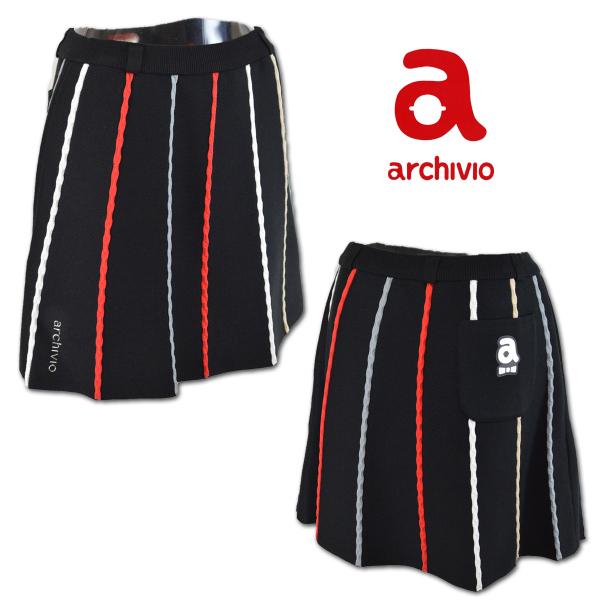 アルチビオarchivio A016027スカート 40Lブラック archivio ゴルフスカート サイズ40 黒
