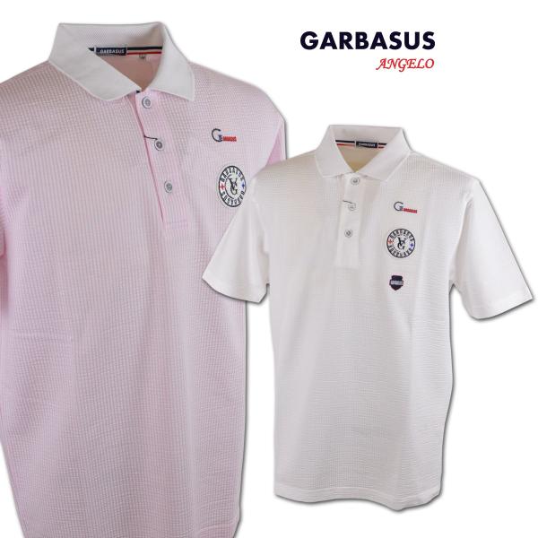 アンジェロ ガルバス 半袖ポロシャツ メンズ 春夏用 白 ピンク M L LL 53-2802-03