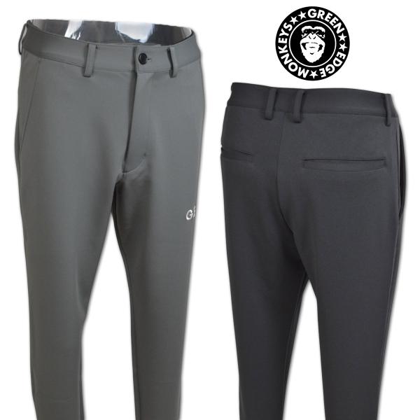 グリーンエッジモンキーズ パンツ ゴルフ ゴルフウェア Jersey tapered pants メンズ 黒 グレー S M L GREEN EDGE MONKEYS 60365101