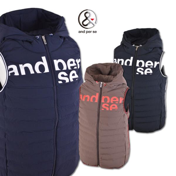 新品】andperse ベスト and per se（アンパスィ） ベストブルゾン レディース (M)(L) ゴルフ