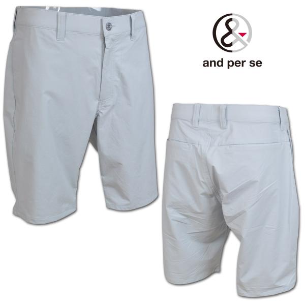 アンパスィ ショートパンツ ゴルフ ゴルフウェア メンズ 春夏用 ブルーグレー M L LL ams5515e4
