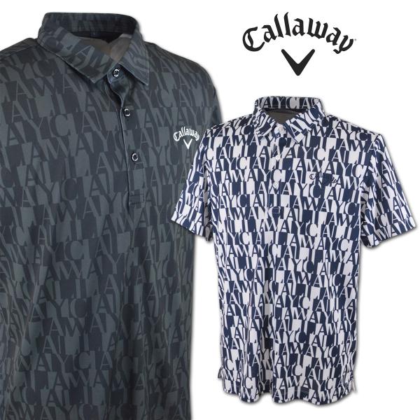 キャロウェイ 半袖ポロシャツ ゴルフ ゴルフウェア メンズ 春夏用 紺 黒 M L LL c26134110