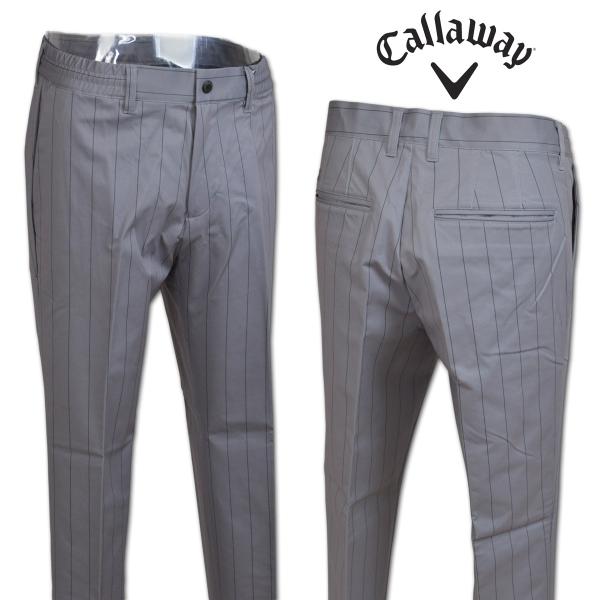 キャロウェイ パンツ ゴルフ ゴルフウェア 8WAYストレッチカルゼストライプパンツ メンズ 秋冬用 グレー M L LL c26226104
